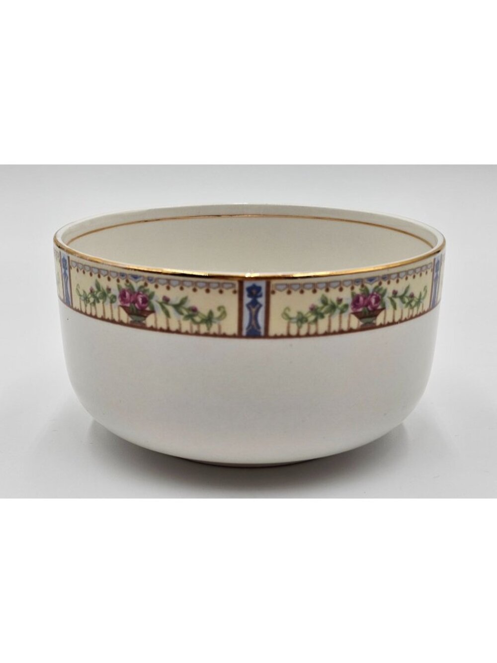 Vintage Porcelain Bowl W/Gold Trim & Floral Design 5" X 2.5" Elegant Home Decor